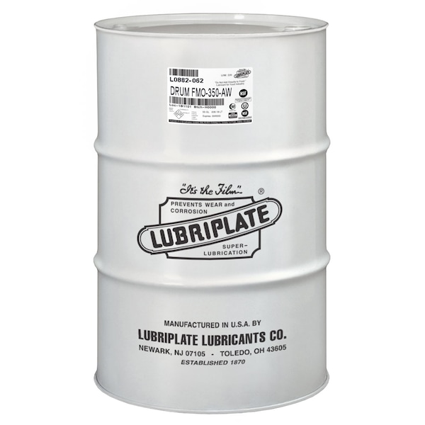 Lubriplate Fmo-350-Aw-Or, Drum, H-1/Food Grade Usp Mineral Oil Hydraulic And Bearing Fluid, Iso-68 L0893-062 - main